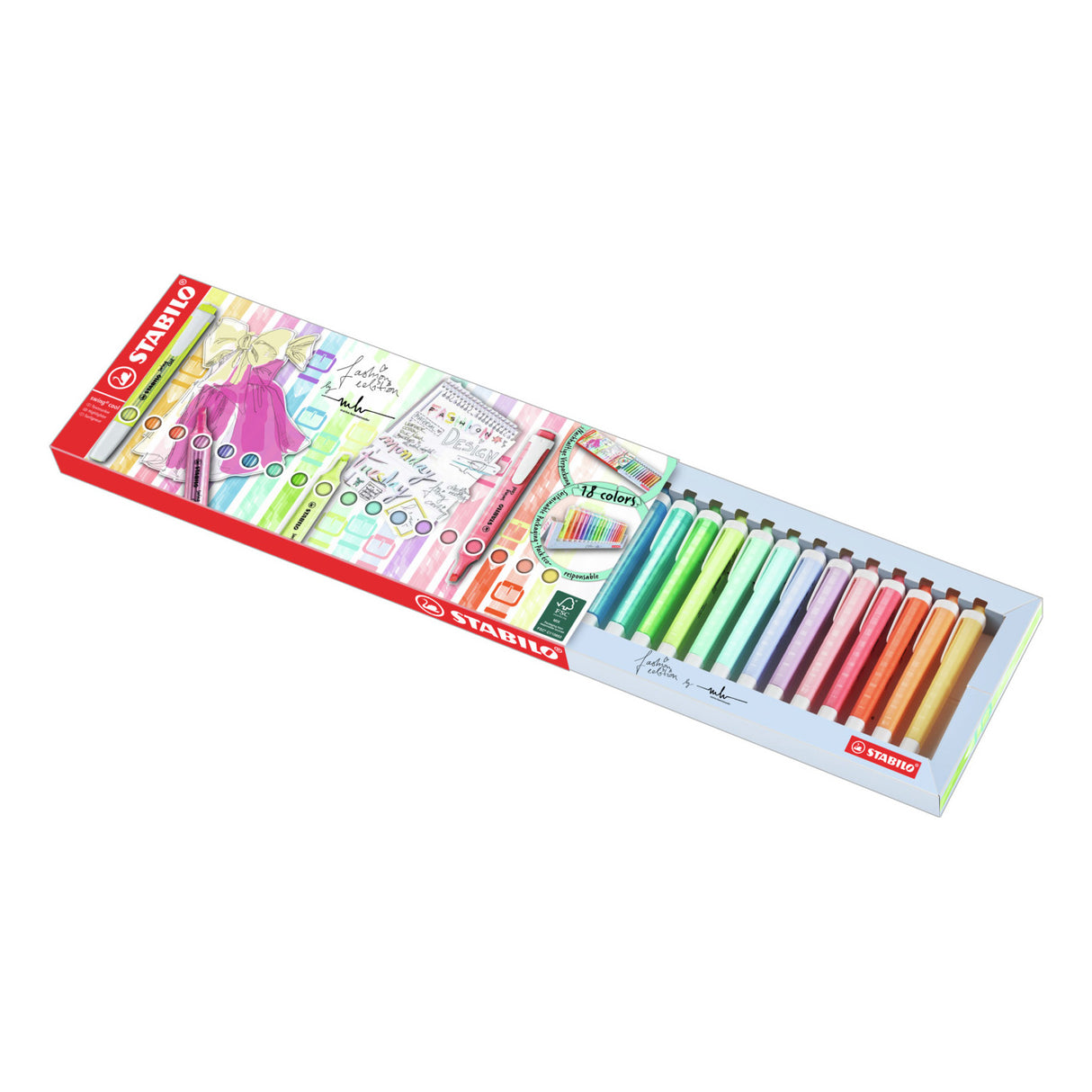 Stabilo Swing Cool - Marker - 18 sztuk biurko
