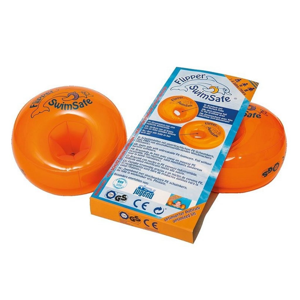 Swimsafe svømmende fitter flipper oranje 2 stykker