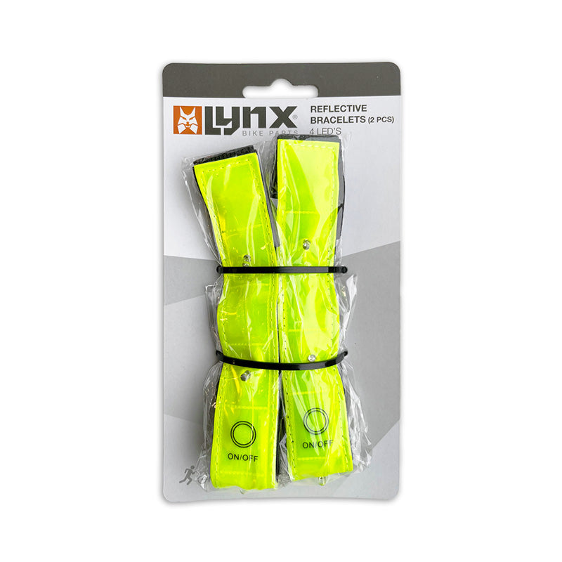 Bracciale di riflesso Lynx Bracciale 4-LED 2 pezzi unisex giallo