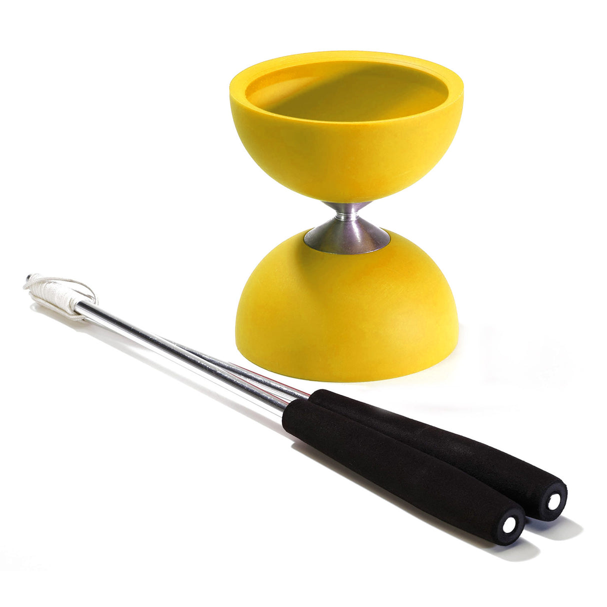 Diabo de goma de Eureka con palitos de aluminio - amarillo