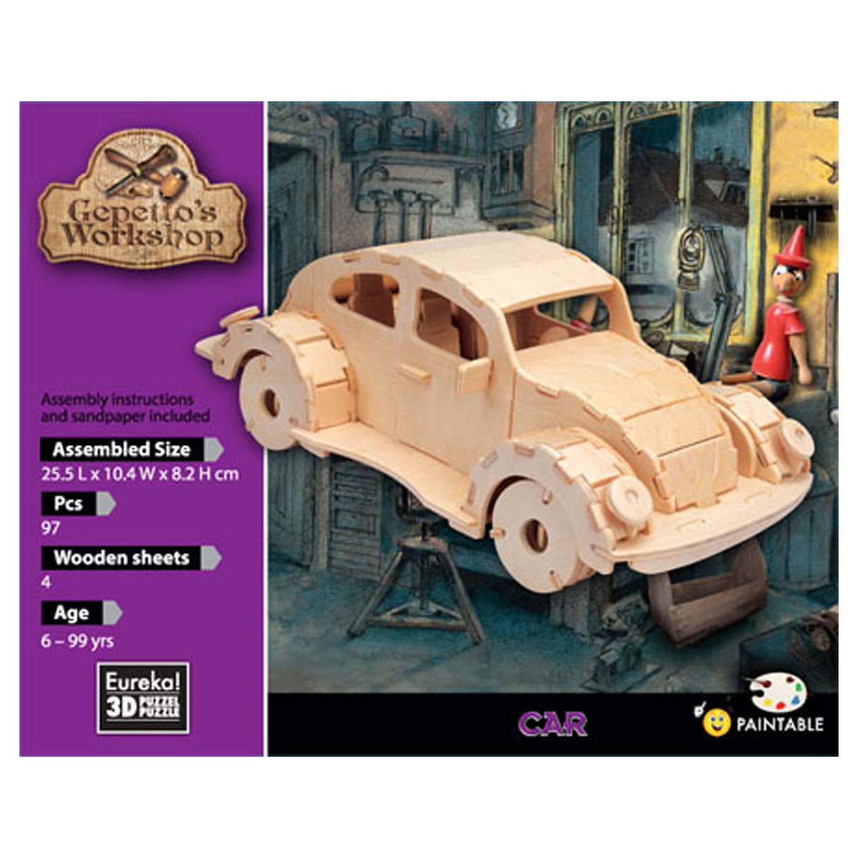 GEPETTO WORKSHOP WOODEN KIT 3D - auto