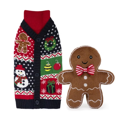 Cupid Comet Christmas Eve Gift Pack with sweater toy snacks