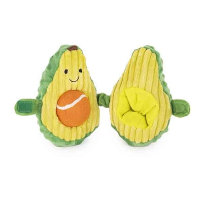 Aguacate de palo de rosa con pelota de tenis peluche