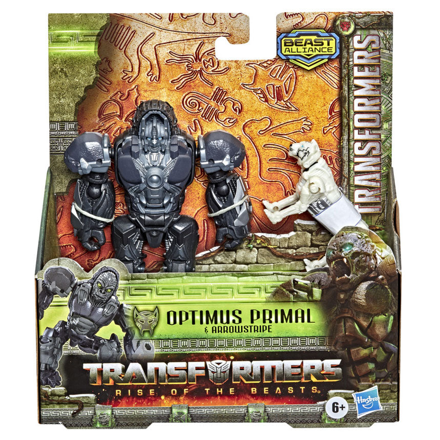 Hasbro Transformers Rise of the Beasts Weanizer Action Figures Optimus Primal Arrowstripe