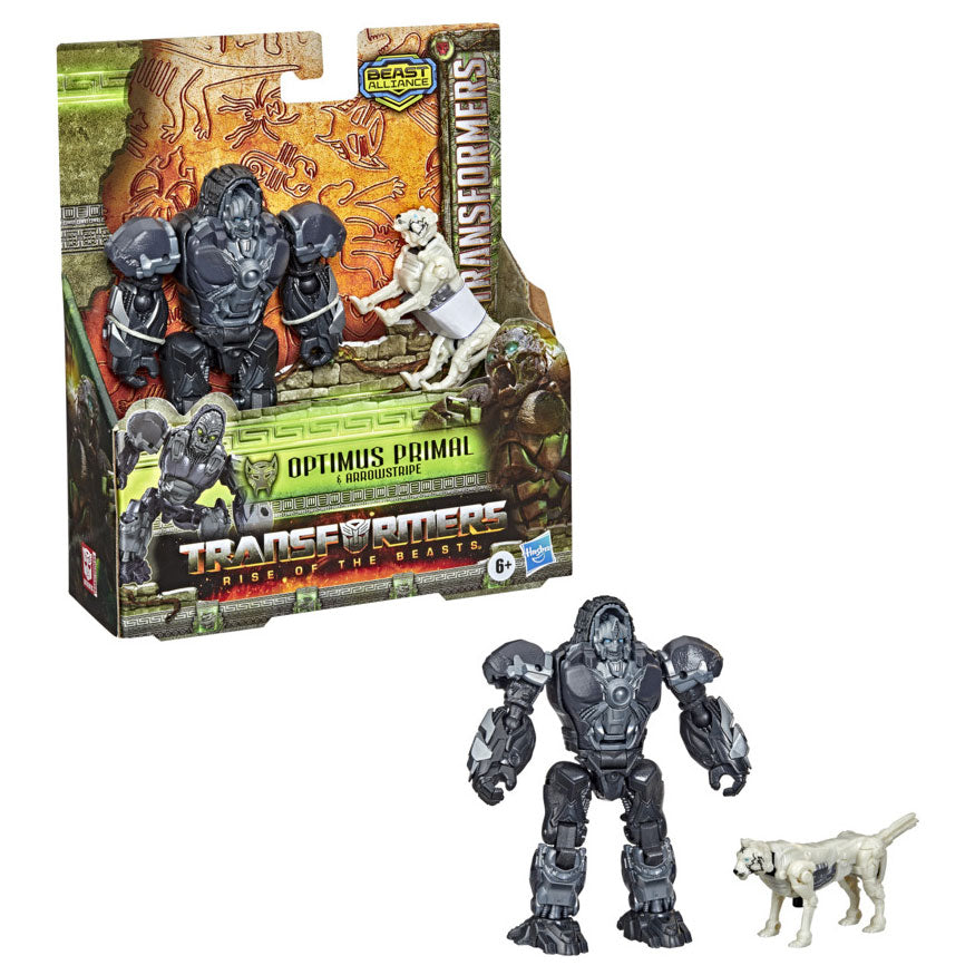 Hasbro Transformers Rise of the Beasts Weanizer Action Figures Optimus Primal Arrowstripe