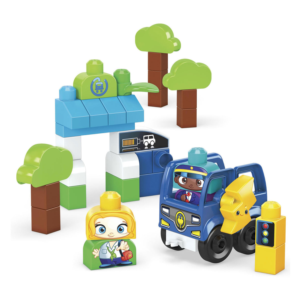 Mega Bloks Green Town Charge et conduisant un bus