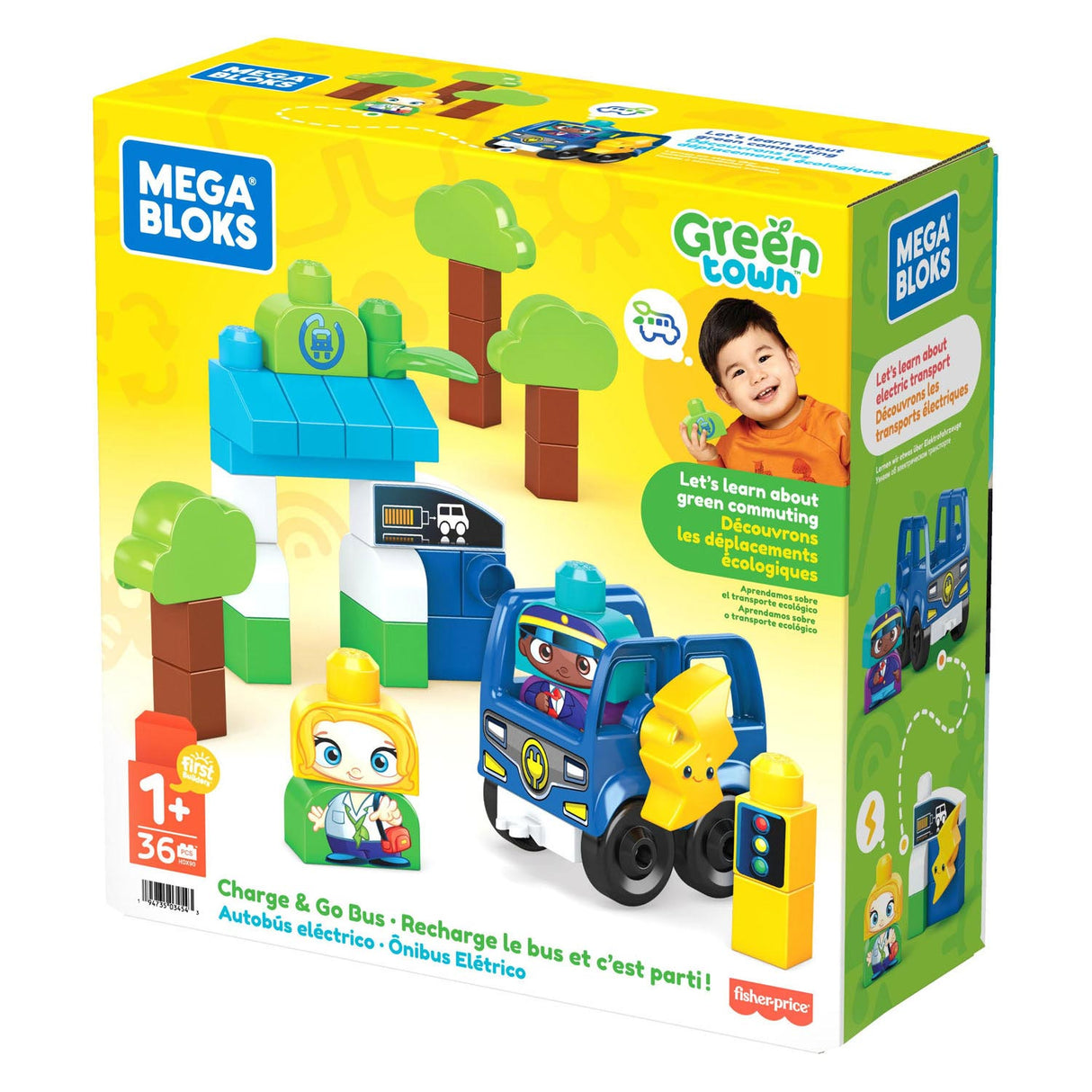 Mega Bloks Green Town Charge et conduisant un bus