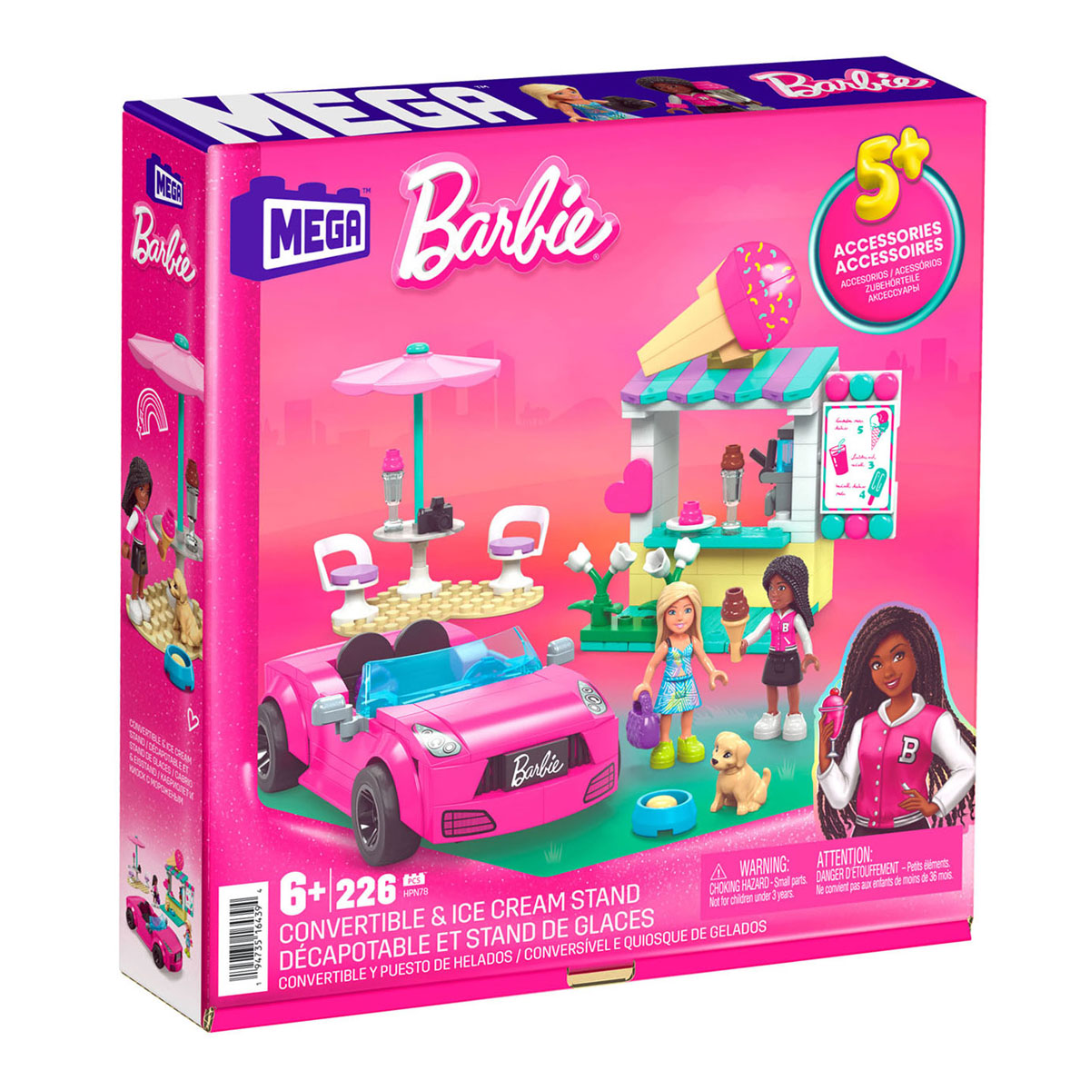 Mattel Mega ice cream stall construction set, 226dlg.