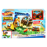 Hot Wheels Monstertrucks Arene Smahers Rhinomit Race Challenge Play Set