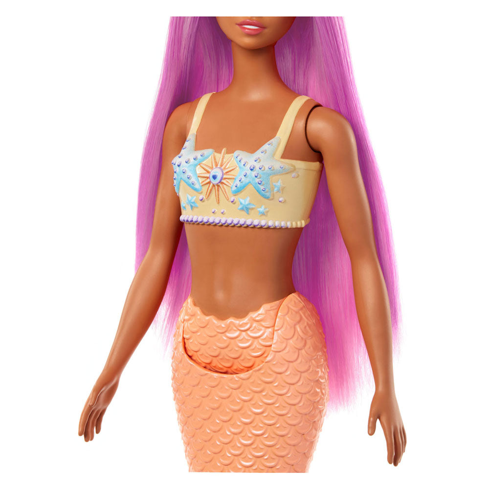 Mattel Mermaid Pop mit rosa Haaren und weichem orangefarbenem Schwanz
