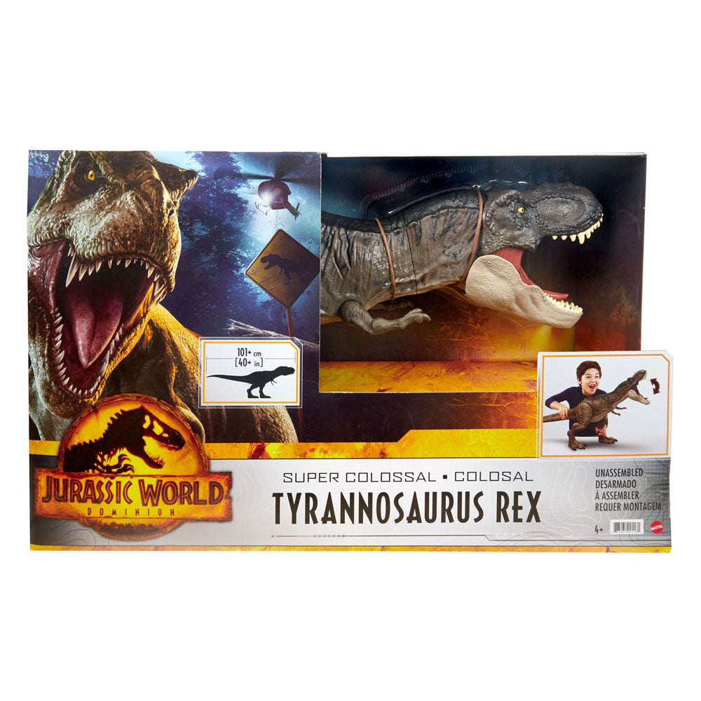 Mattel Jurassic World Dominion Super Colossal T-Rex Dinosaurus gra figurka