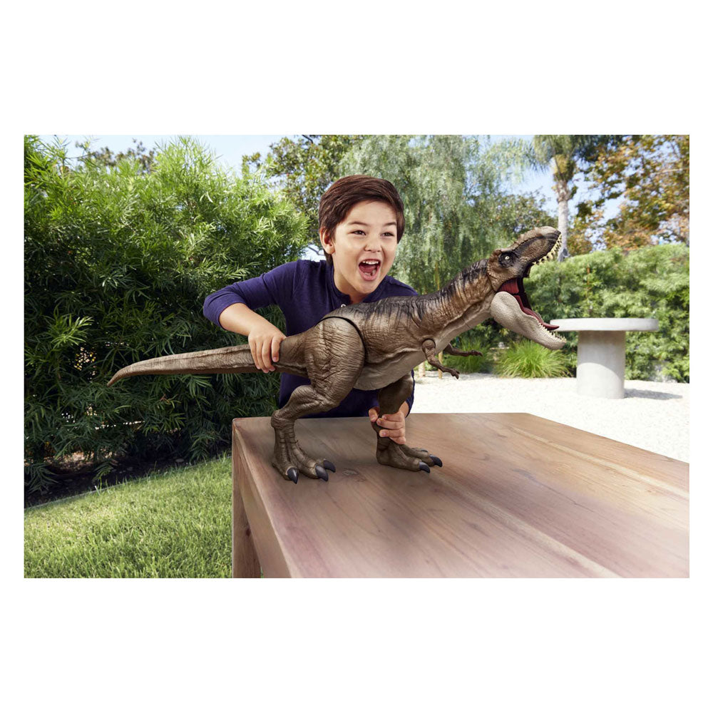 Mattel Jurassic World Dominion Super Colossal T-Rex Dinosaurus gra figurka