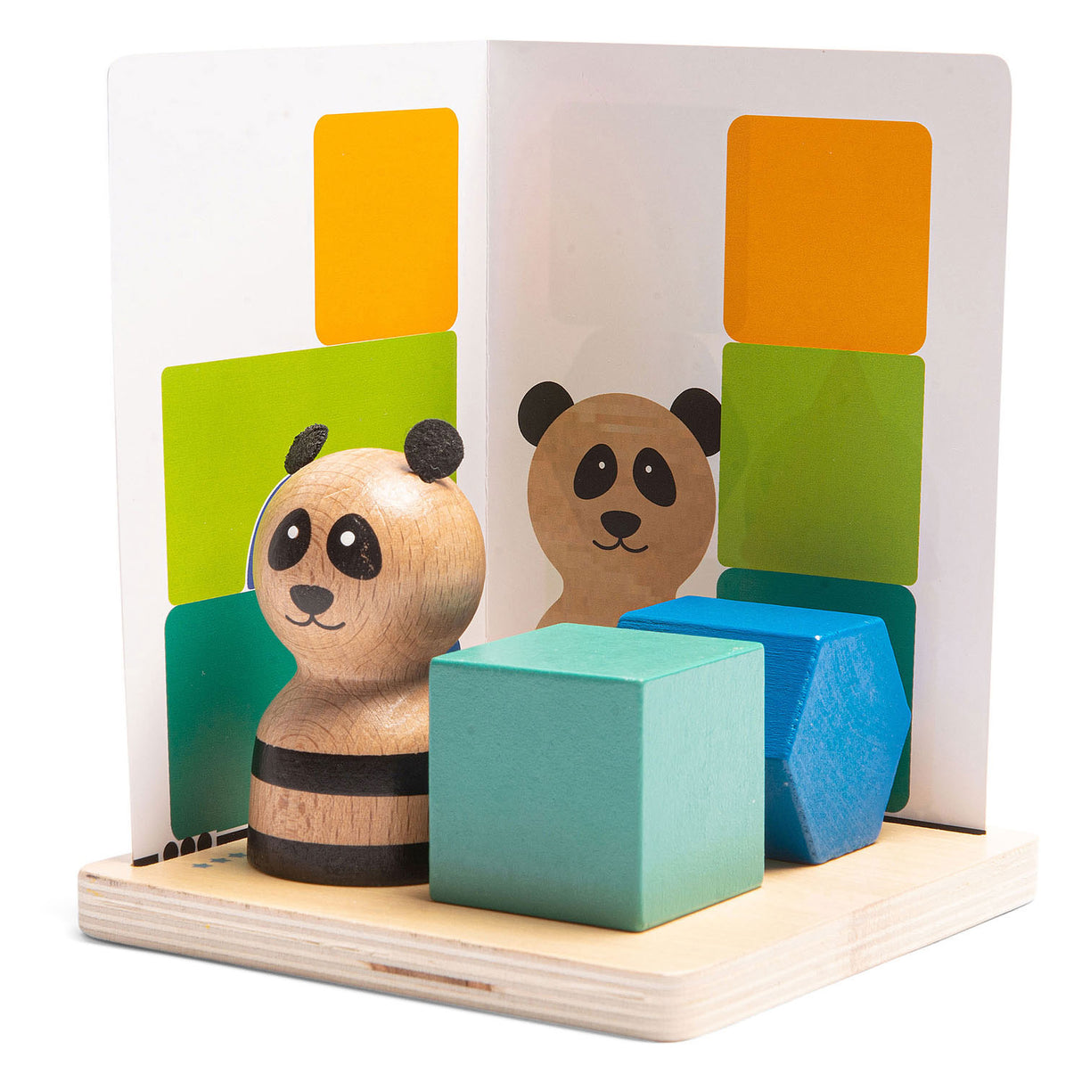 Hračky BS Hračky Panda's Puzzle Wood Forming Game