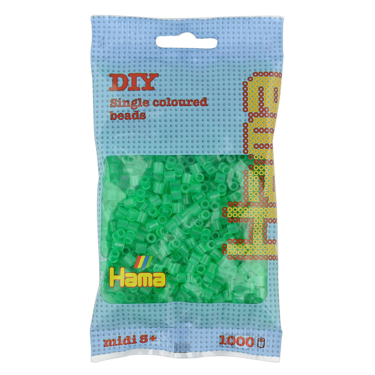 Hama String Perlen - Green Transparent (016), 1000st.