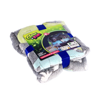 Toi-Toys Star Toys Glow in the Dark Dino Deken 150x130 cm