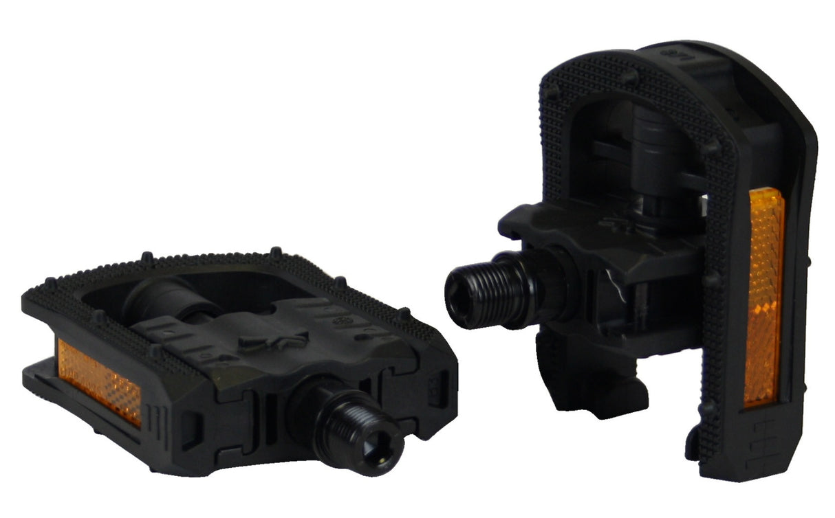 QTCCCCCTCTECH QT PEDAAL SETT 9 16 Klappt Vëlo Anti Slip Black op Kaart