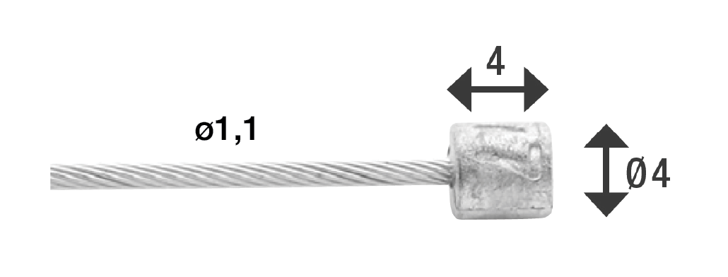 Interruptor de cable interno Elvedes 5000 mm de acero inoxidable Ø1.1 mm Shimano Sram N-Nippel (en el mapa)