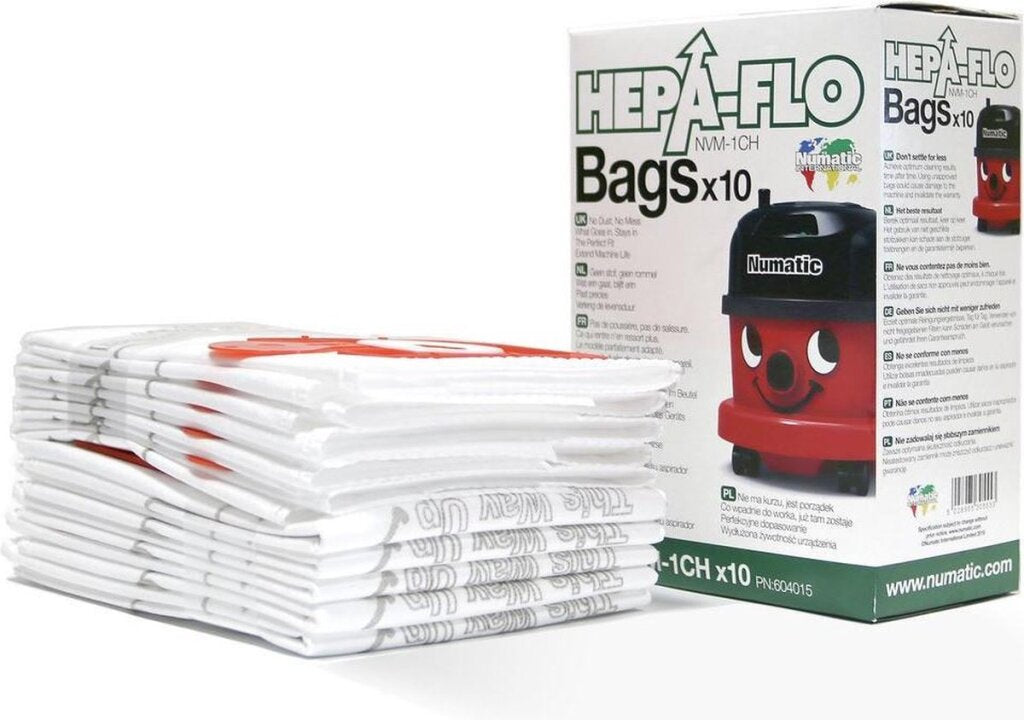 NUMATICHE HEPA-FLO NVM-1CH dabbags 10 pezzi