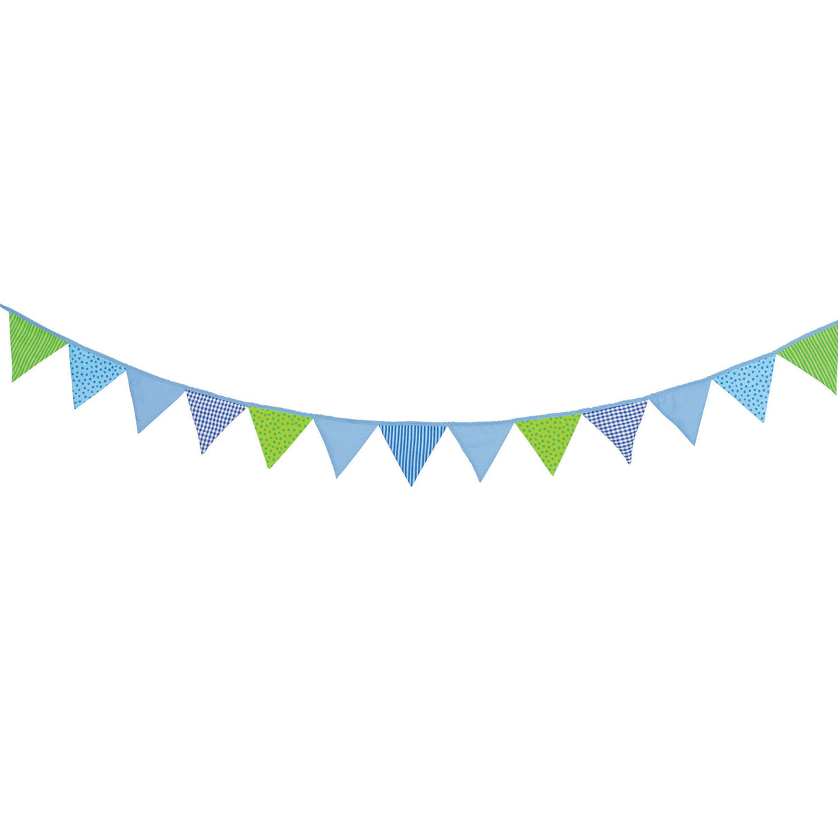 Goki -Baumwollflag -Linie blau Grün