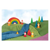 Goki wooden building blocks rainbow, 5dlg.