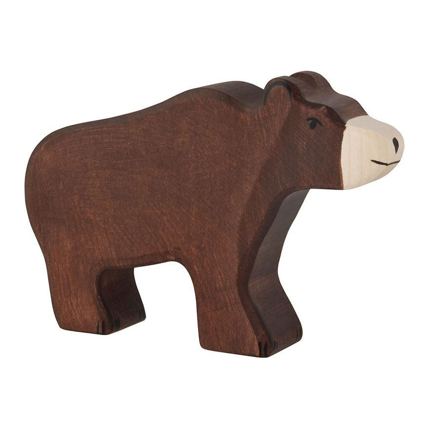 Holztiger en bois brun en bois