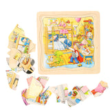 Goki dřevěná vrstva puzzle můj den