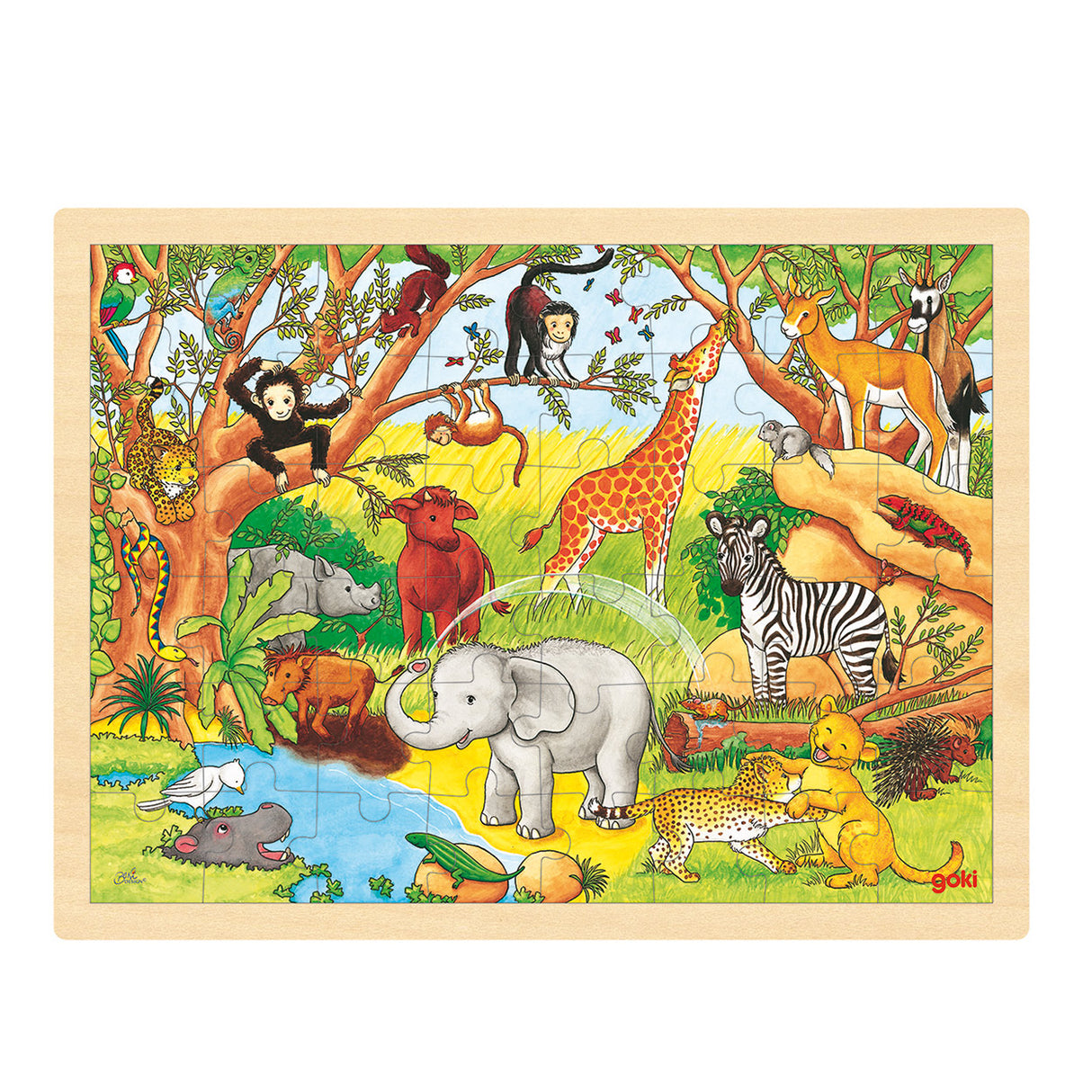 Goki Holzpuzzle - Jungle, 48st.