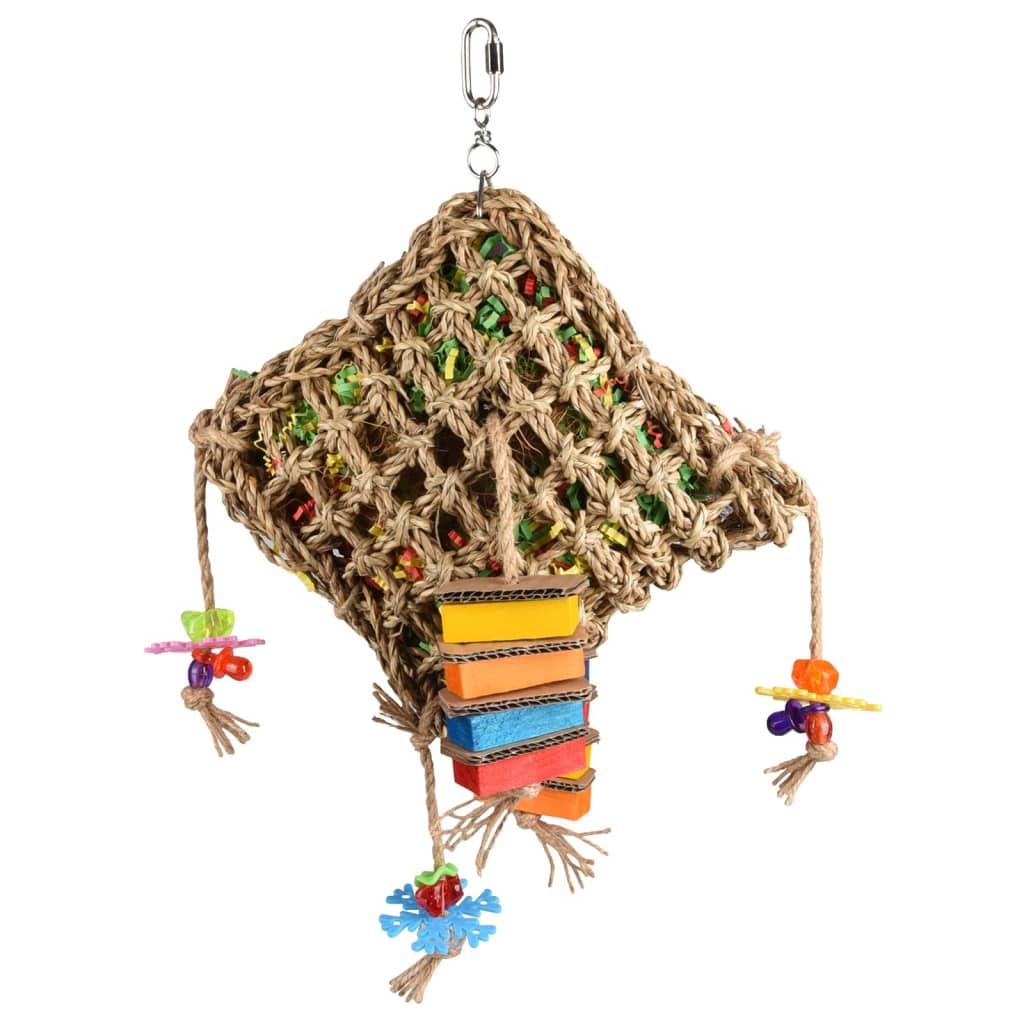 Flamingo Flamingo Bird Toys Papyr Parrot Network Square 45 cm Multi -farvet