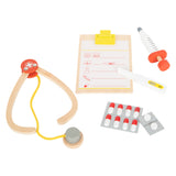 Small foot wooden doctor and dentist 2in1 set in suitcase