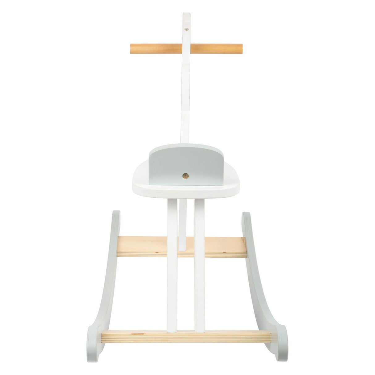 Small foot wooden rocking horse Skandi White