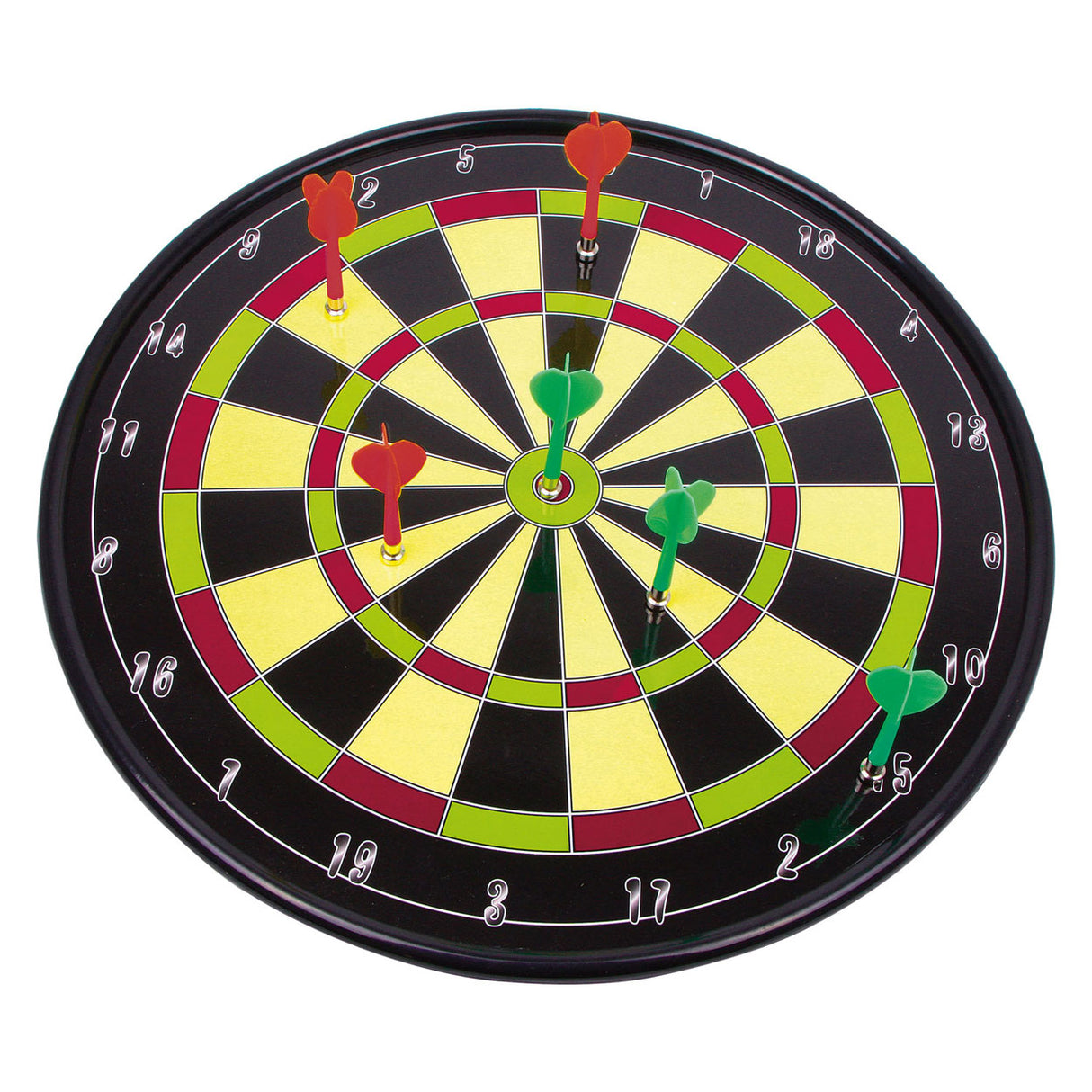 Kleng Fouss magnetesch Dartboard mat Pfeile, 7DLG.