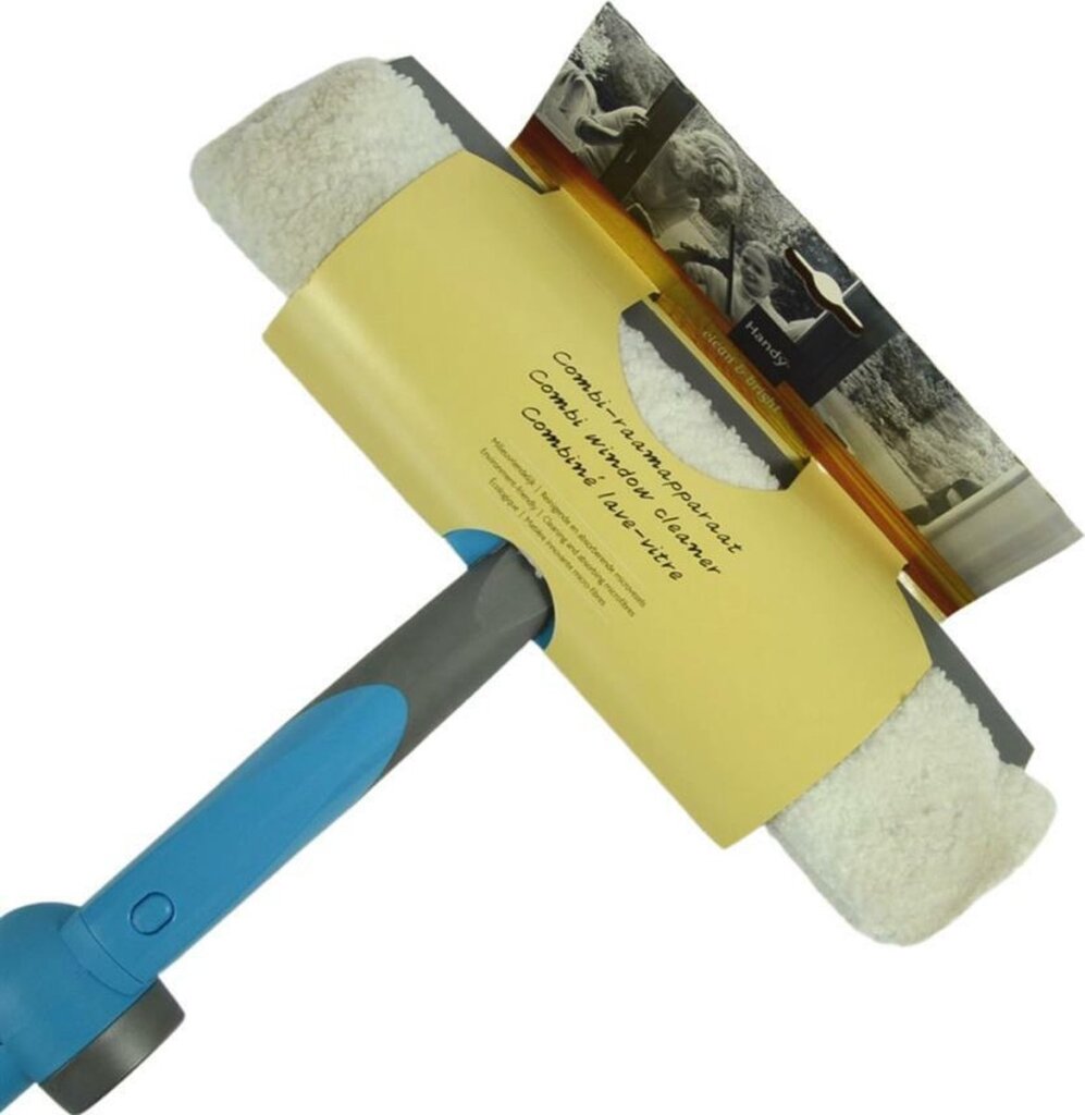 Handy window wiper with telescopic arm 150 cm blue gray