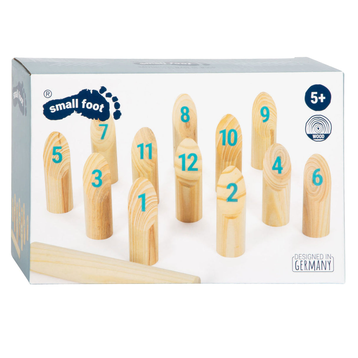 Small Foot - Wooden Kubb with songs throwing game in bag, 13dlg.