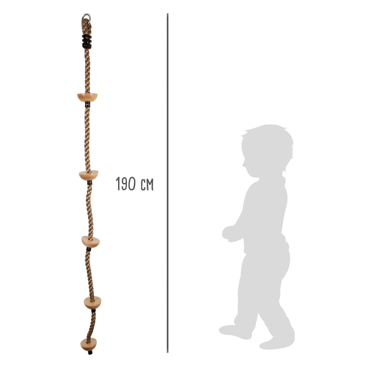 Piccole piede - scala di arrampicata con gradini di legno, 190 cm