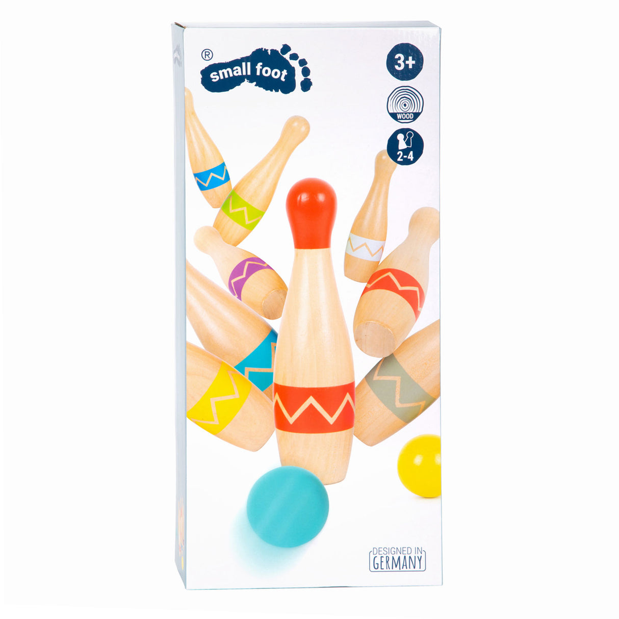 Small Foot - wooden cone game with zigzag pattern, 11dlg.
