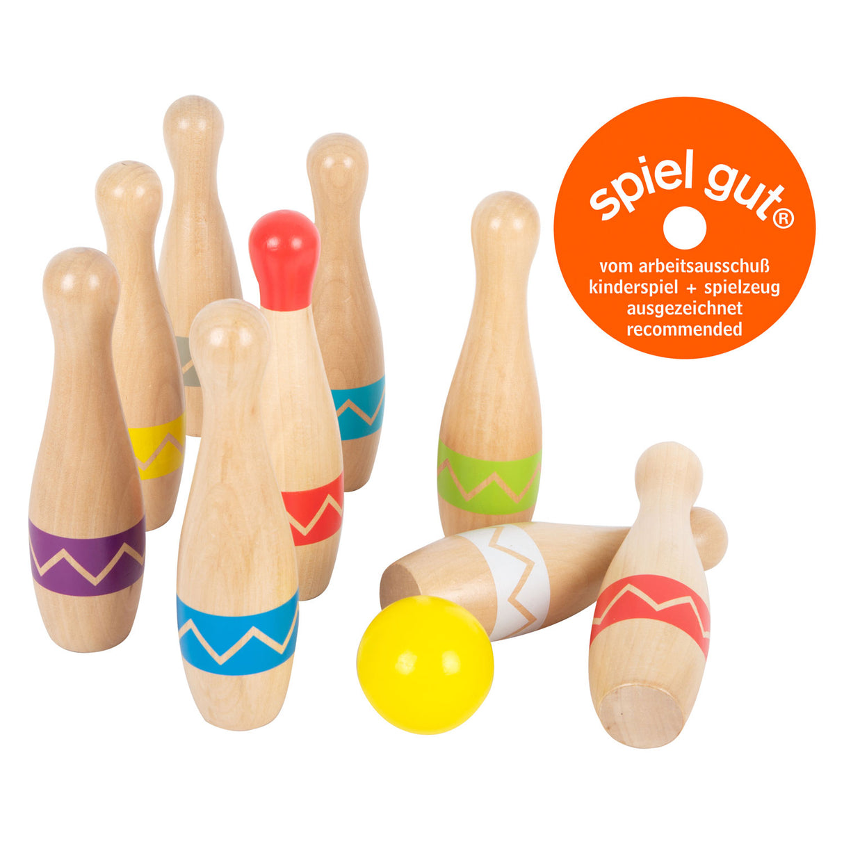 Small Foot - wooden cone game with zigzag pattern, 11dlg.