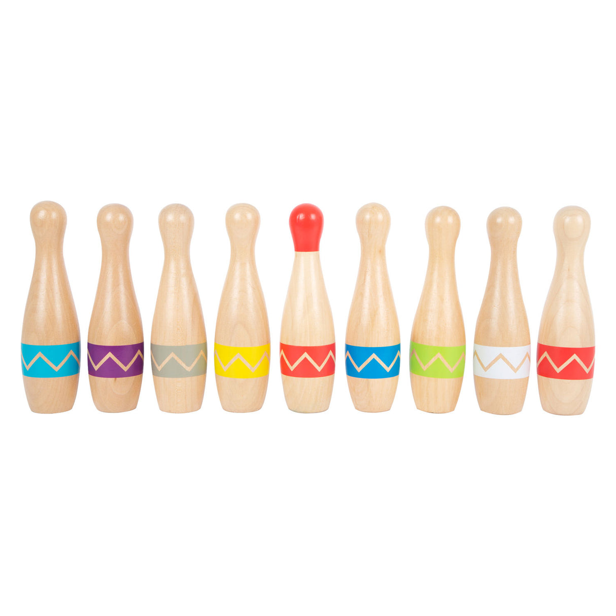 Small Foot - wooden cone game with zigzag pattern, 11dlg.