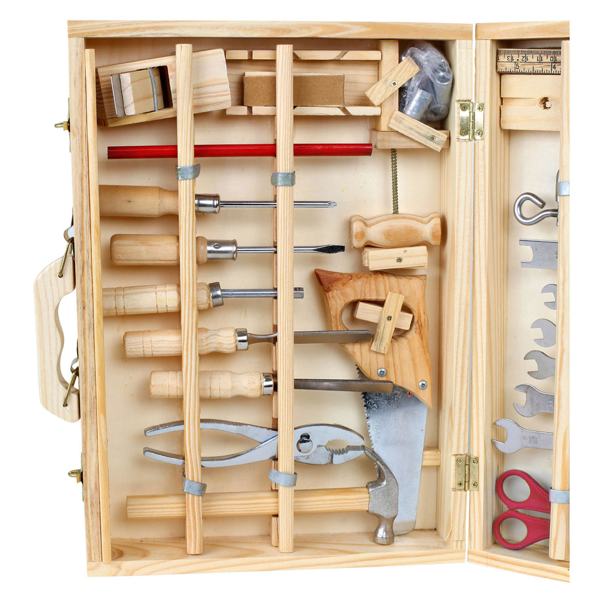 Small Foot - Wooden toolbox Deluxe with tools, 28dlg.