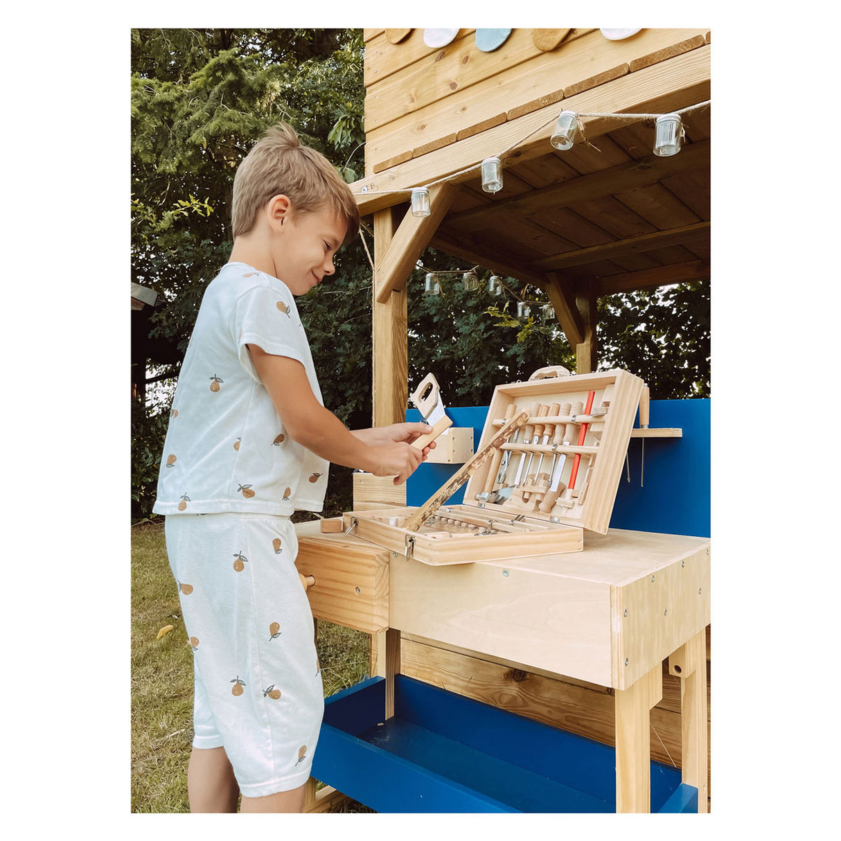 Small Foot - Wooden toolbox Deluxe with tools, 28dlg.