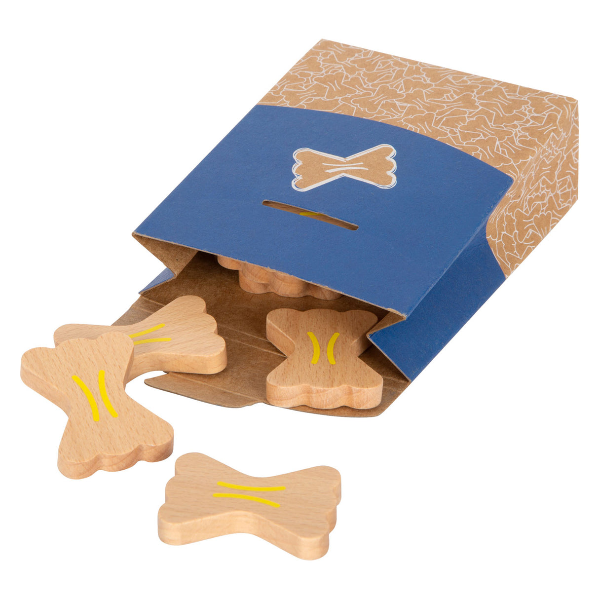 Pequeño Playets de madera de pie fideos, 12dlg.