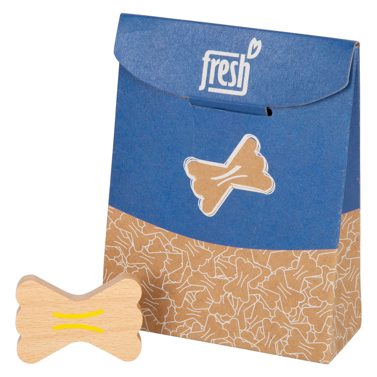 Pequeño Playets de madera de pie fideos, 12dlg.