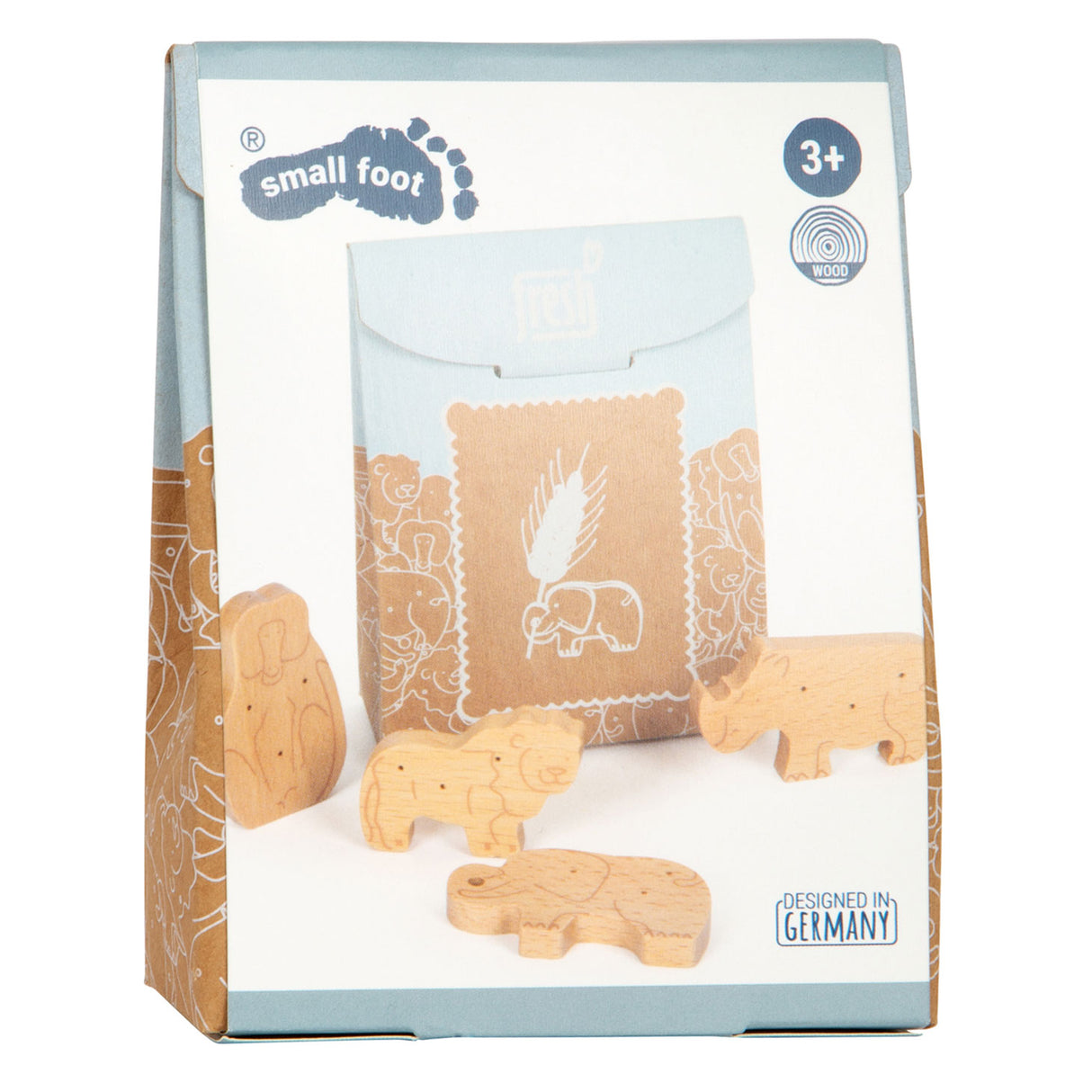 Small foot wooden playets animals crackers, 8dlg.