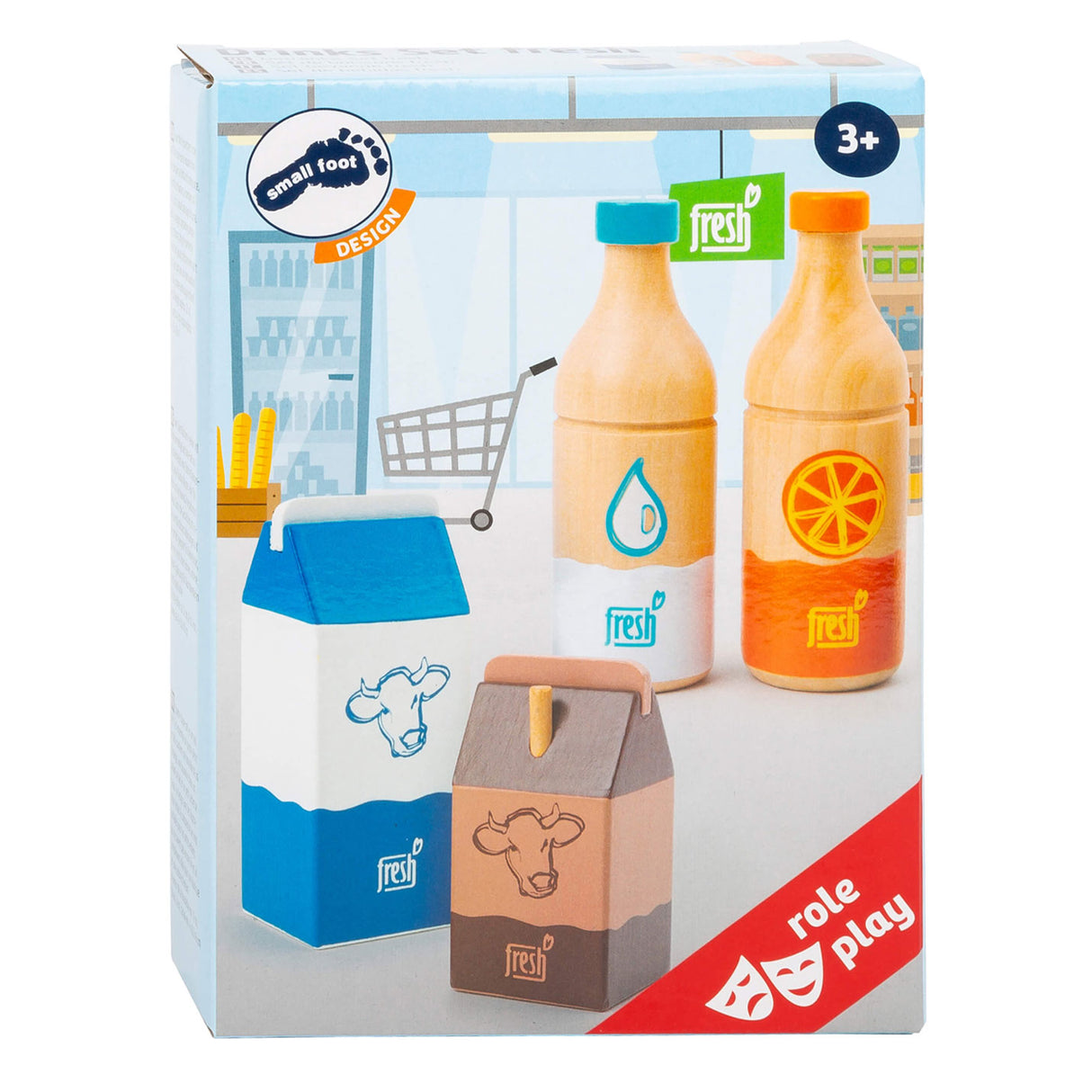 Drank Speelten in legno a piede piccoli Imposti freschi, 4dlg,