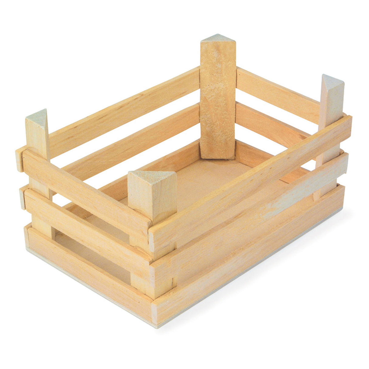 Small foot wooden crates large 18x12x9.5 cm, set of 3