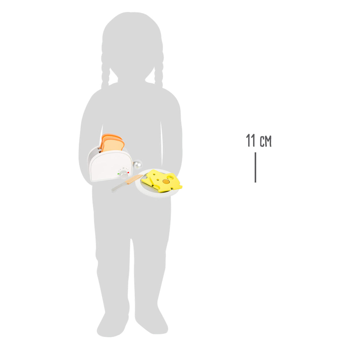 Small foot wooden playets breakfast set with toaster, 7dlg.