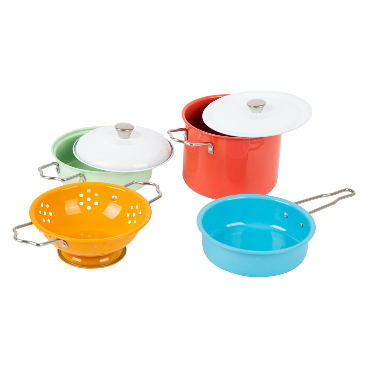 Padelle di piccoli piedi e utensili da cucina, 8dlg.