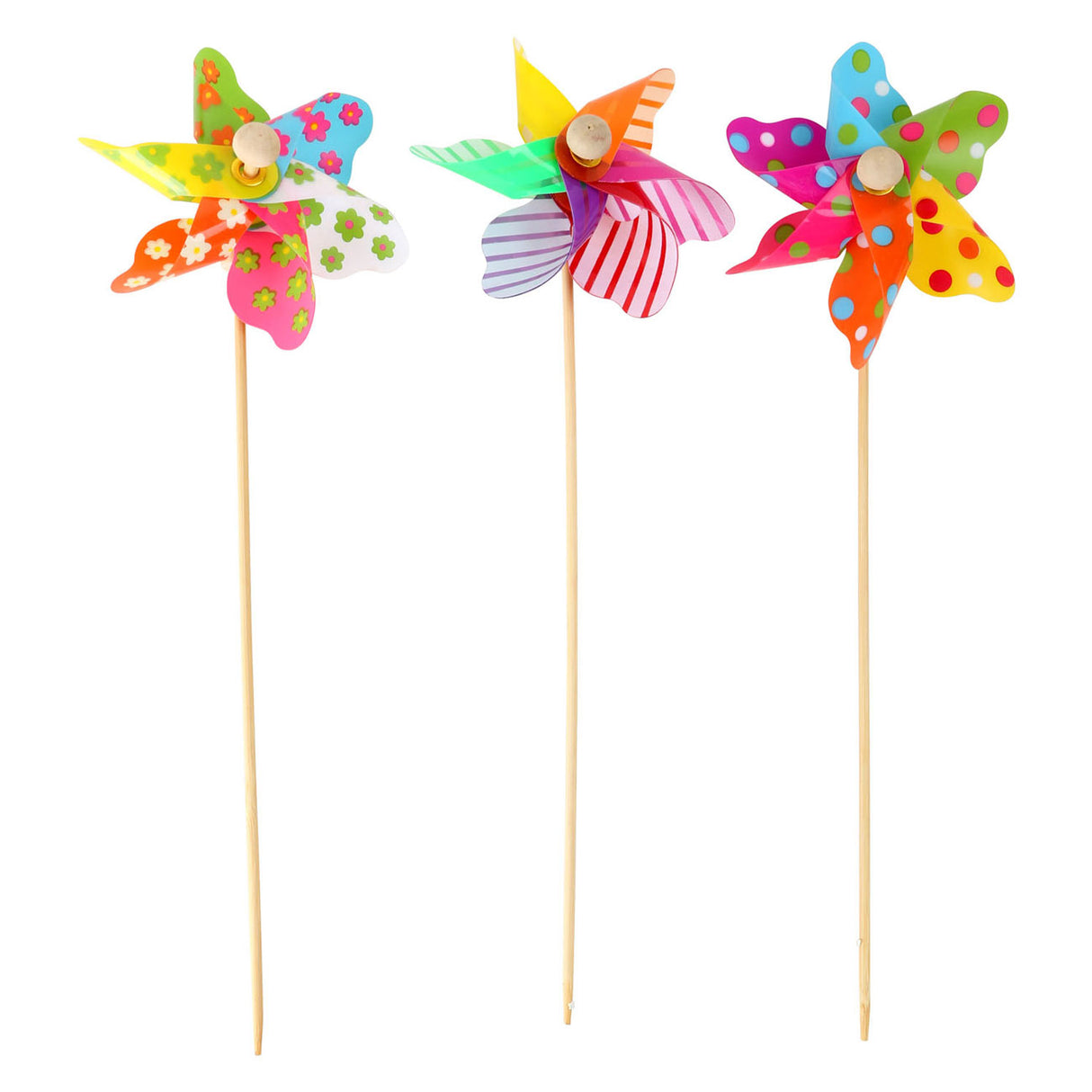 Piccole piede - Fiori del mulino a vento in legno 28 cm, 24 °.