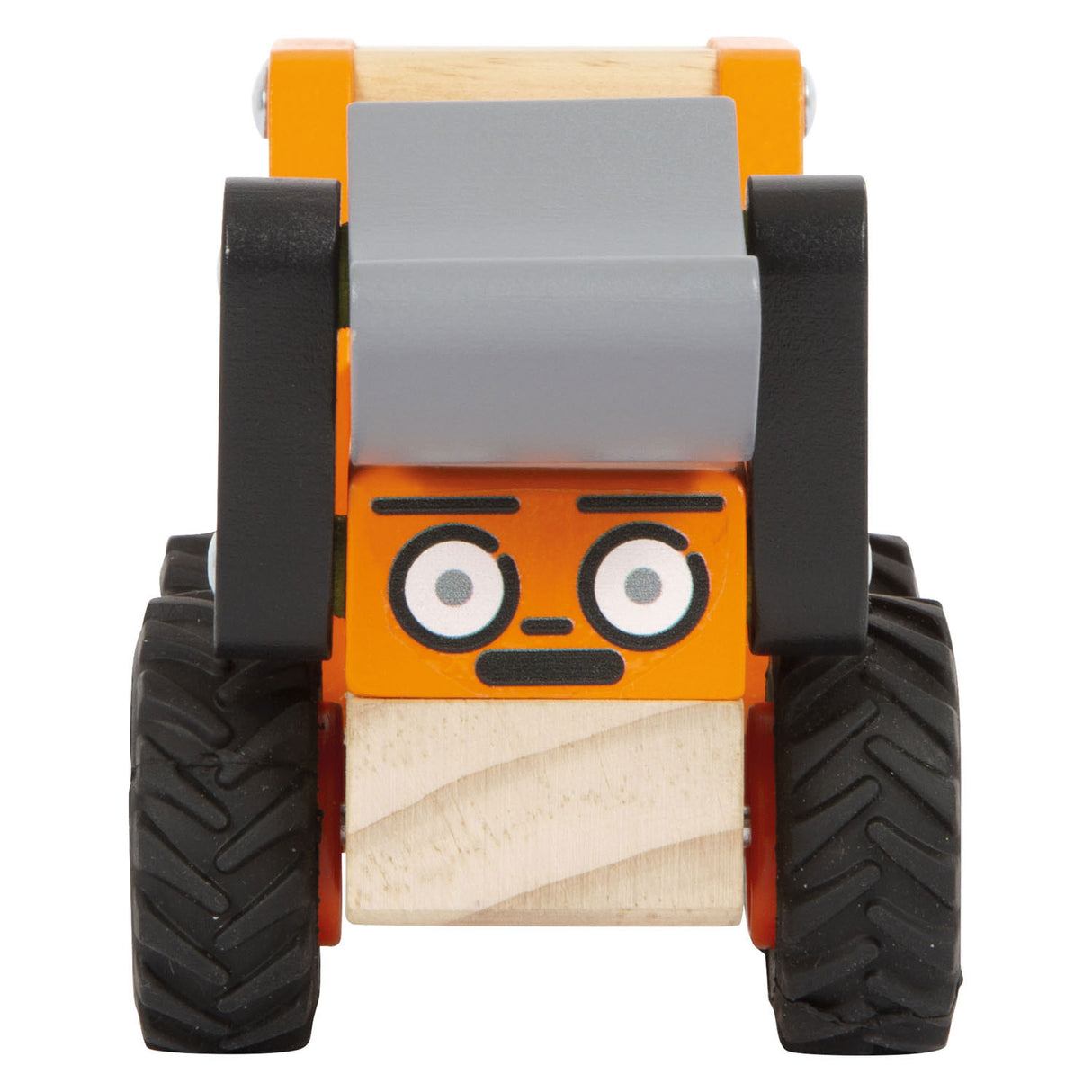 Kleng Fouss Holz Ausgrugeter orange