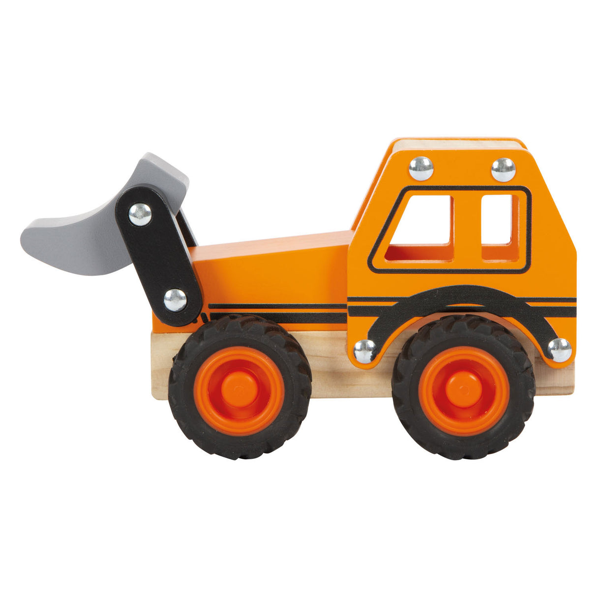 Kleng Fouss Holz Ausgrugeter orange