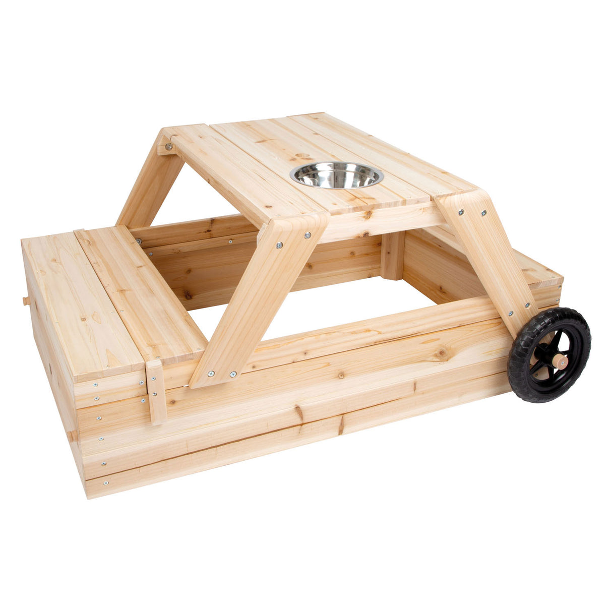 Small Foot - sandbox with sitting area and moder table